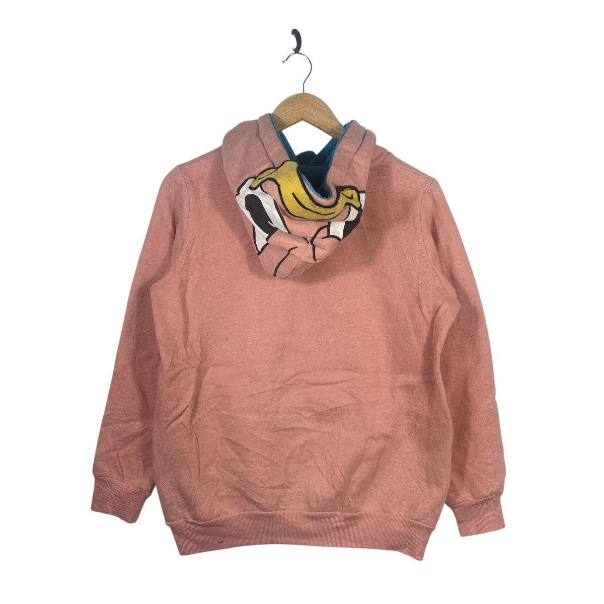 Disney Vintage Donald Duck Big Face Hoodie Pink Cartoon Fleece Size M / US 6-8 / IT 42-44 - 4 Thumbnail