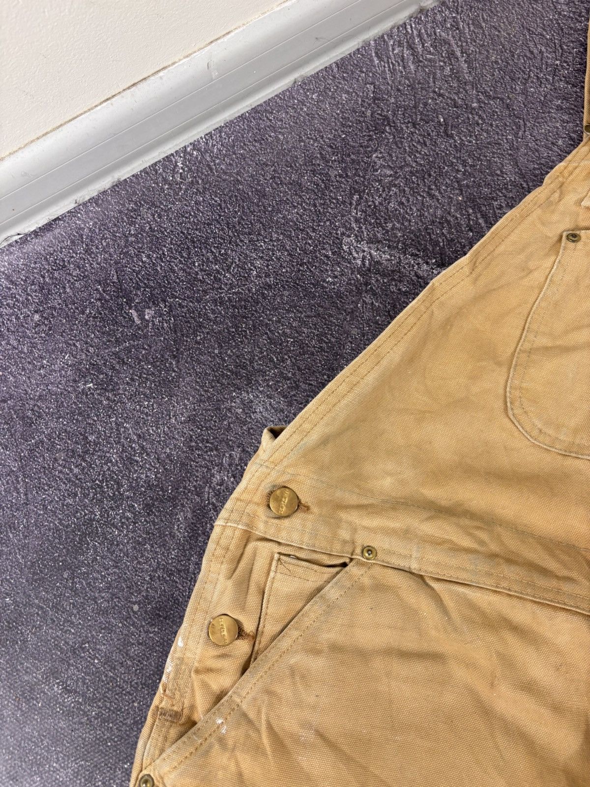 Carhartt Vintage Carhartt Bib Overalls Double Knee Brown Duck Canvas Size US 44 / EU 60 - 9 Thumbnail