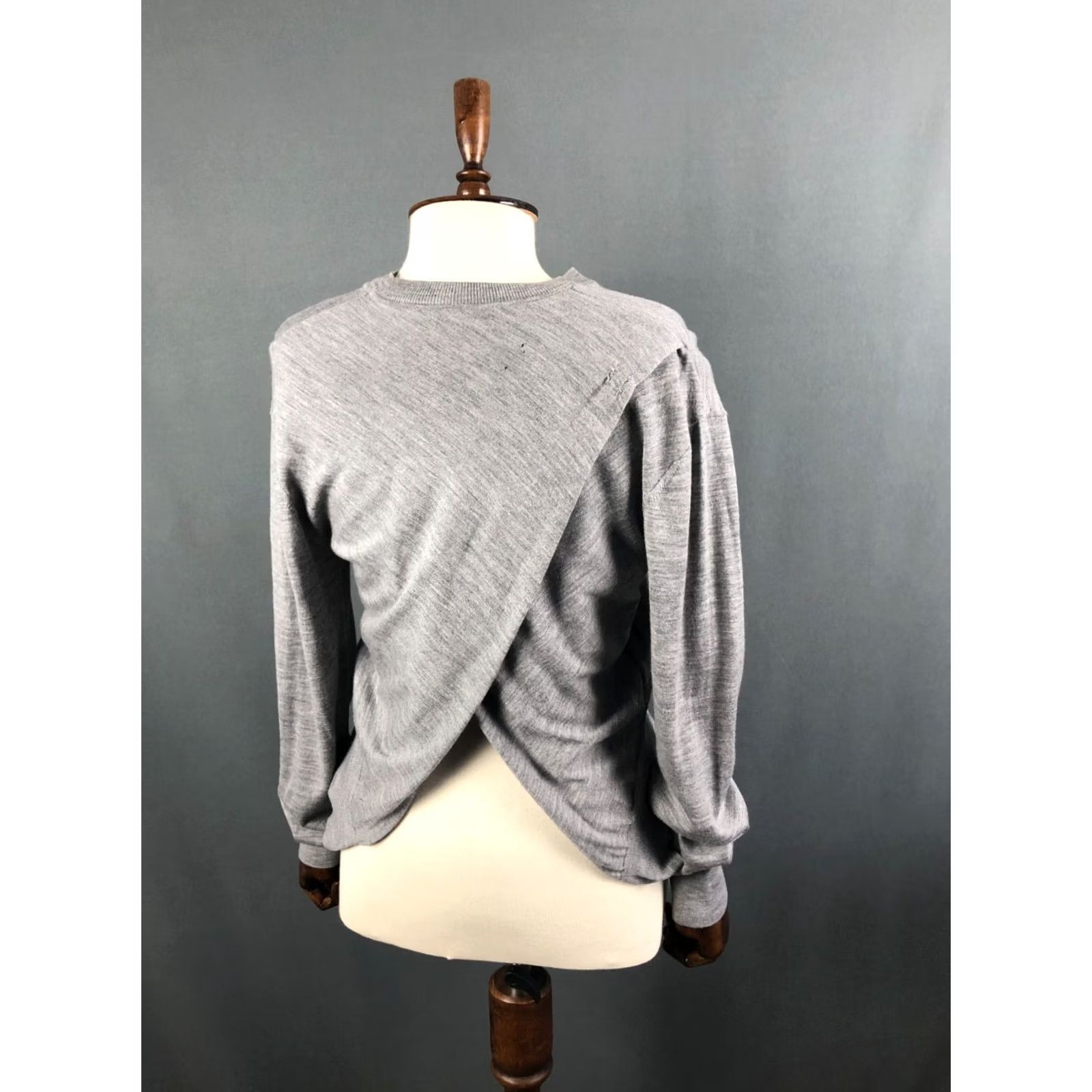 Alexander Wang Alexander Wang Pullover Sweater Women Gray S Merino Wool Layered Size S / US 4 / IT 40 - 3 Thumbnail