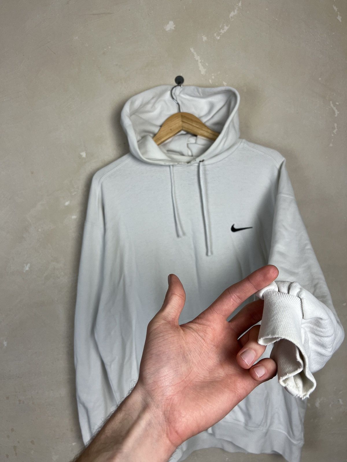 Nike × Vintage Vintage Nike Y2K Baggy Boxy Hoodie basic swoosh Size US L / EU 52-54 / 3 - 3 Thumbnail