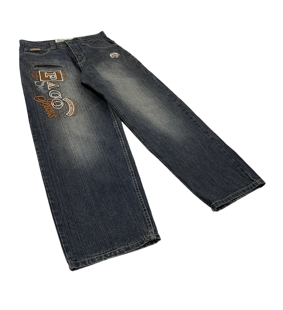 JNCO Vintage Paco Baggy Jeans Embroidery Logo Size US 32 / EU 48 - 2 Thumbnail