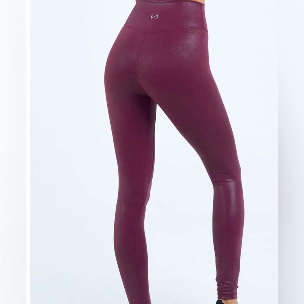 Designer TLF High-Performance Burgundy Leggings for Women Size 26" / US 2 / IT 38 - 1 Thumbnail