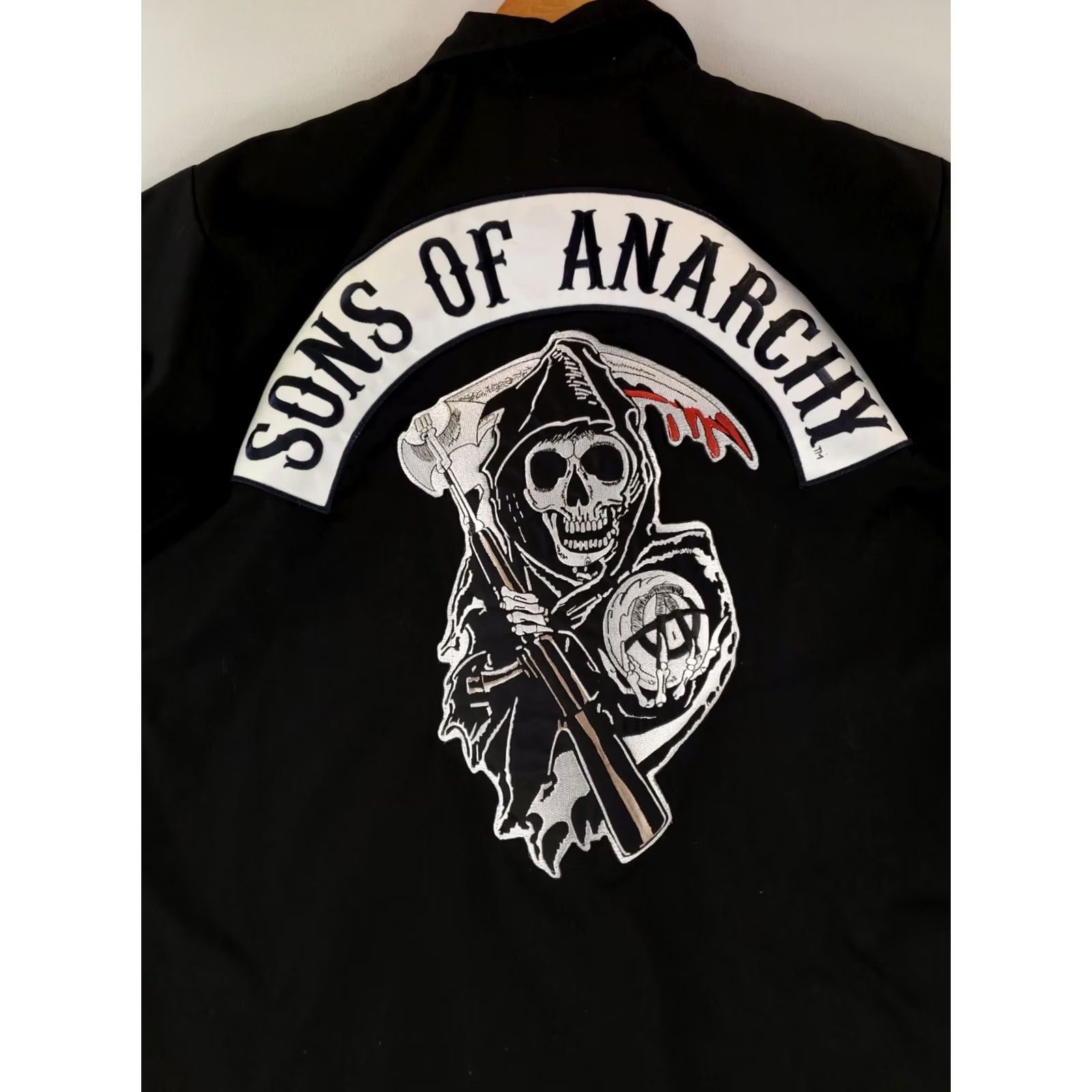 Vintage Sons of Anarchy Shirt Grim Reaper Patch Black Short Sleeve Mens M Made USA Shirt Shirt M Mens Black Size US M / EU 48-50 / 2 - 6 Thumbnail