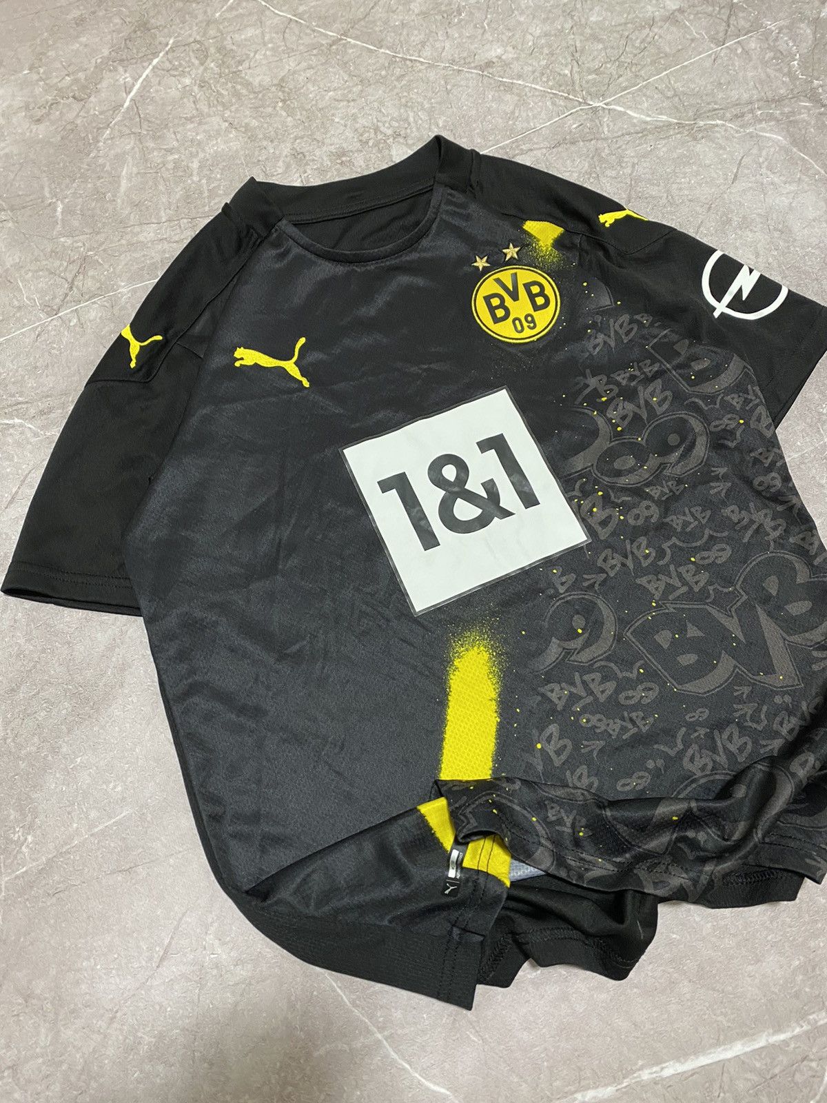 Puma × Vintage Puma 2020/21 Borussia Dortmund BVB Away Football Black Shirt Size US S / EU 44-46 / 1 - 4 Thumbnail