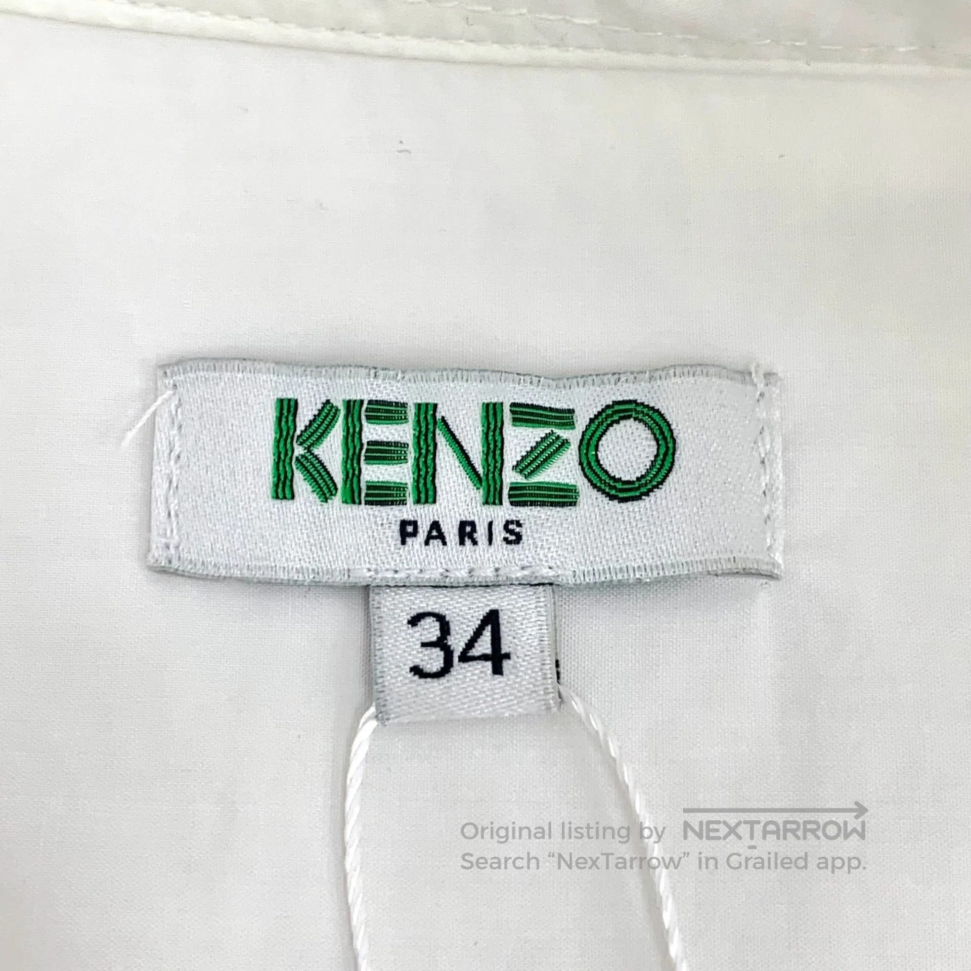 Kenzo Kenzo White tiger head embroidery cotton lapel single-brea Size US XS / EU 42 / 0 - 6 Thumbnail
