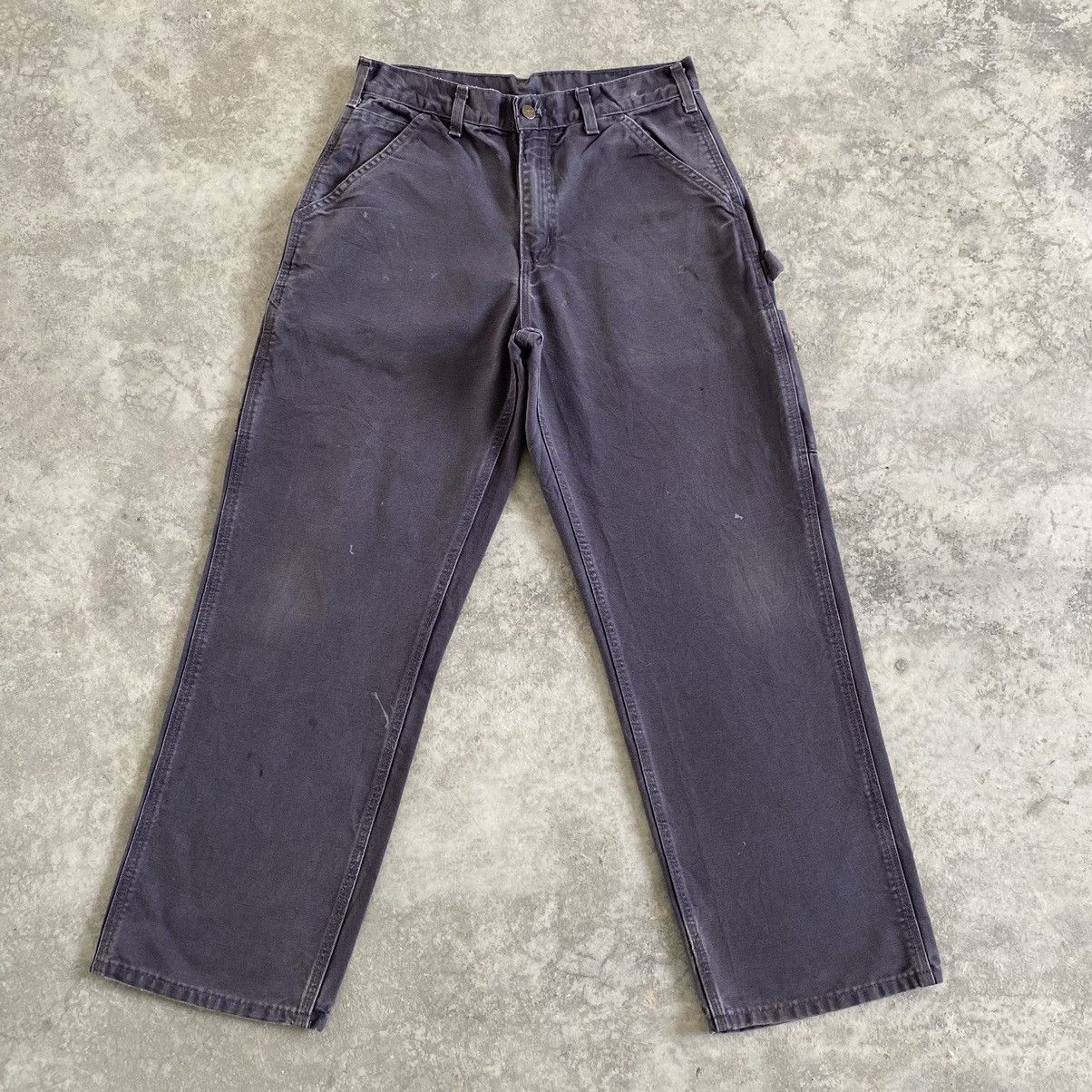 image of Carhartt Faded Petrol Blue Dirty Carpenter Pants, Men's (Size 30)