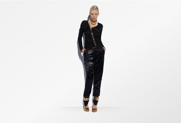 Tom Ford o1loc1c0924 PAW442 Woven Pant in Black Size 28" / US 6 / IT 42 - 3 Thumbnail