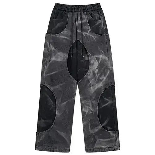 Jean Two Piece Black Baggy Jeans Size US 33 - 4 Thumbnail