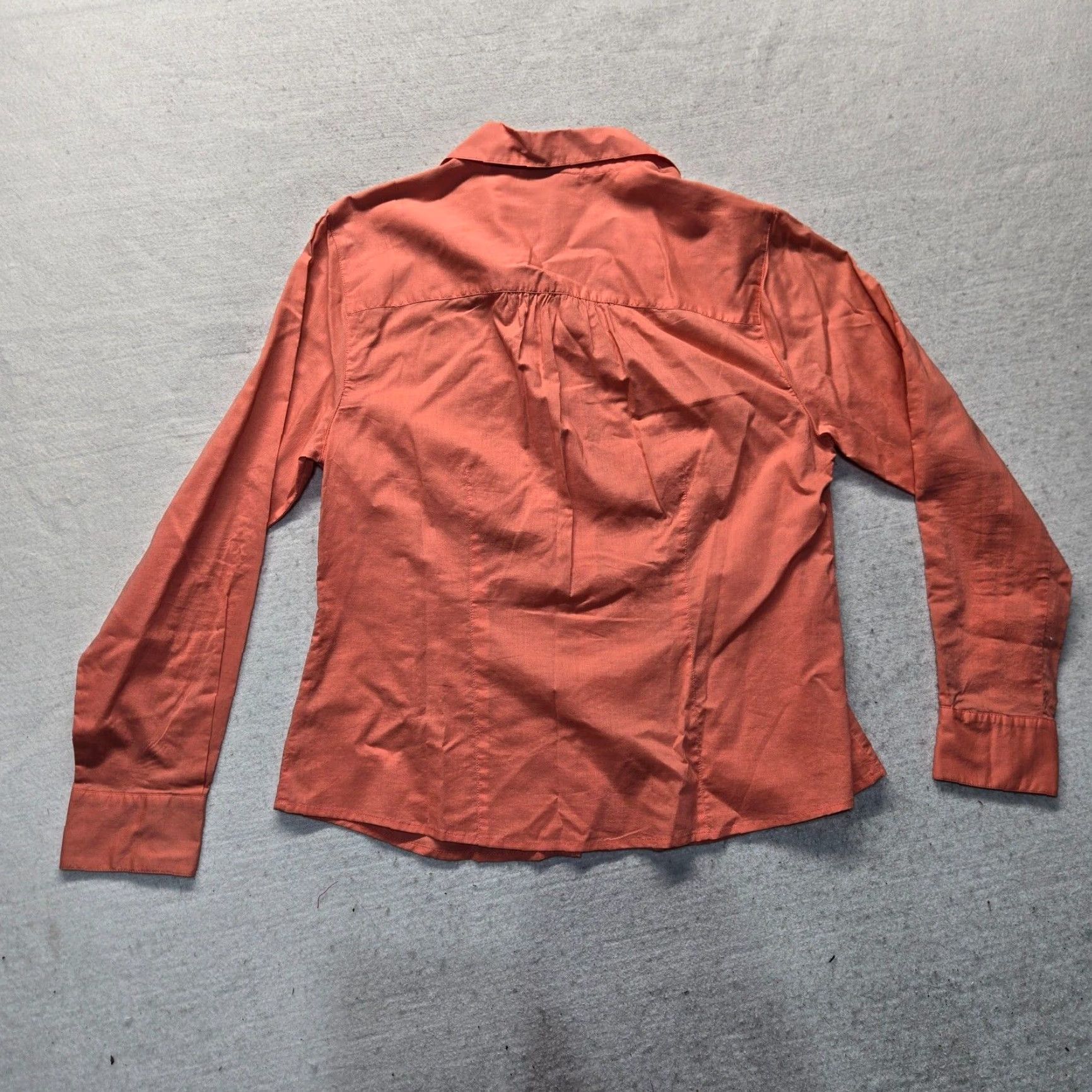 Liz Claiborne Liz Claiborne Shirt Orange Button-Up PM Petite Medium Adult Women's 3/4 Sleeve Collared Pocketed Buttons Fall Spring Summer Women's Shirt Size M / US 6-8 / IT 42-44 - 6 Thumbnail