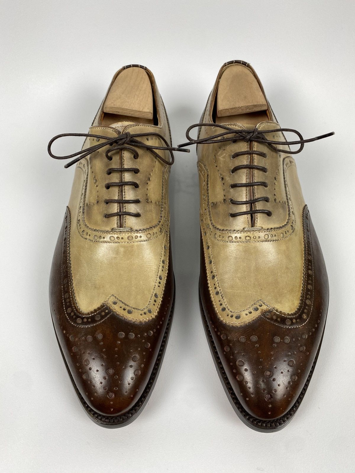 Santoni Santoni Hand Made Fatte A Mano Wingtip Leather Shoes EU7,5 Size US 8.5 / EU 41-42 - 2 Thumbnail