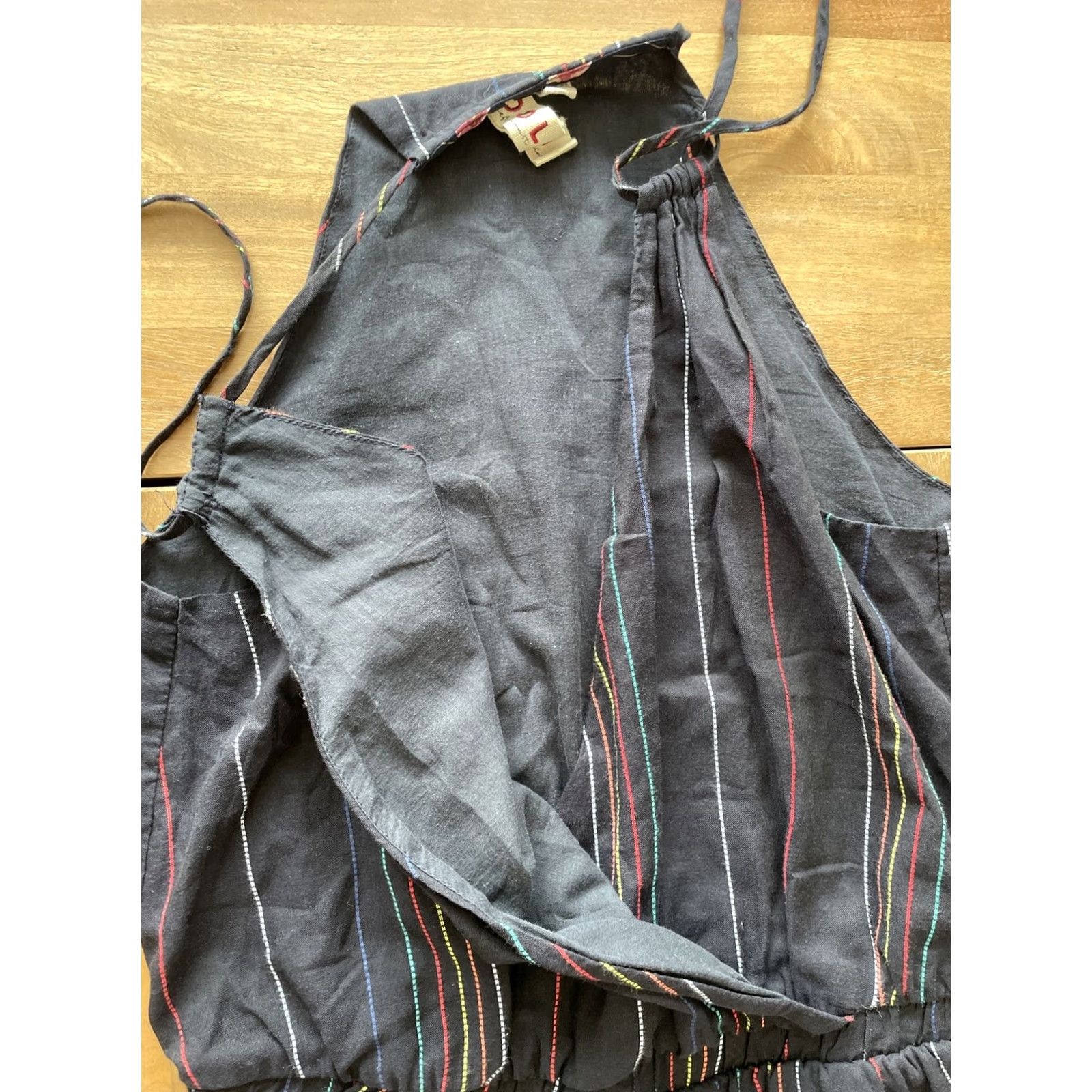 Anthropologie VINTAGE Anthropologie Dolan Left Coast Womens Striped Blue Romper Size S Made in USA Romper USA V-Neck Sleeveless Fringe Frendly? Size 28" / US 6 / IT 42 - 5 Thumbnail
