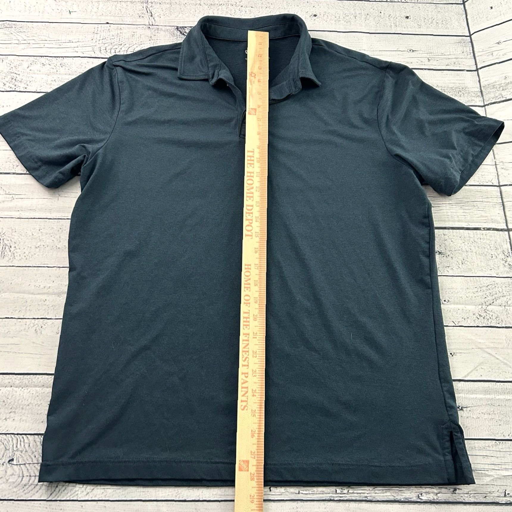 Vintage 01.Algo Performance Short Sleeve Button Front Polo Shirt Men's L Blue Polo Shirt Mens Blue 01.Algo Size US L / EU 52-54 / 3 - 3 Thumbnail