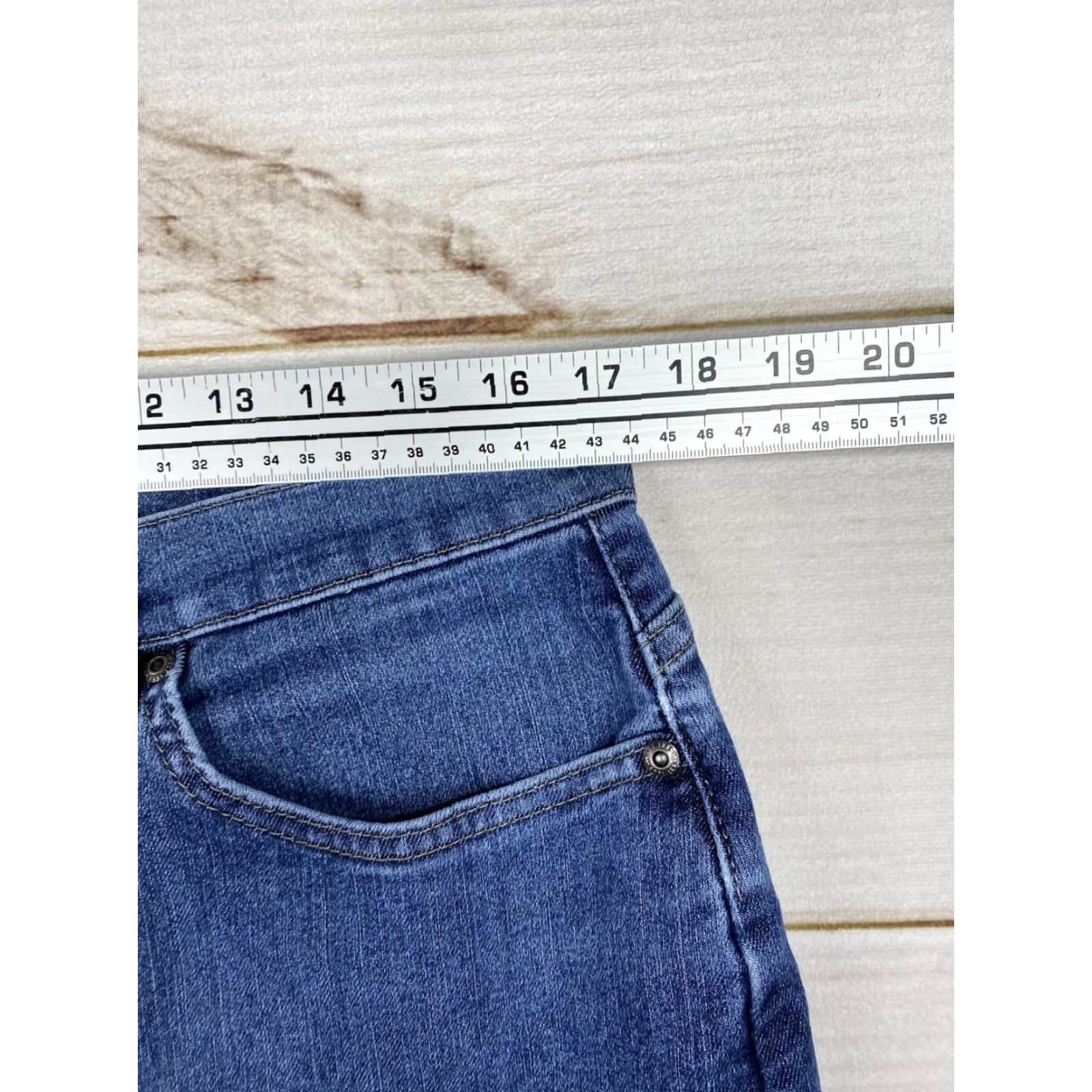 Lee Lee Womens Jeans 14 Tall Relaxed Straight Leg High Rise Stretch Denim Size 36" / US 14 / IT 50 - 4 Thumbnail
