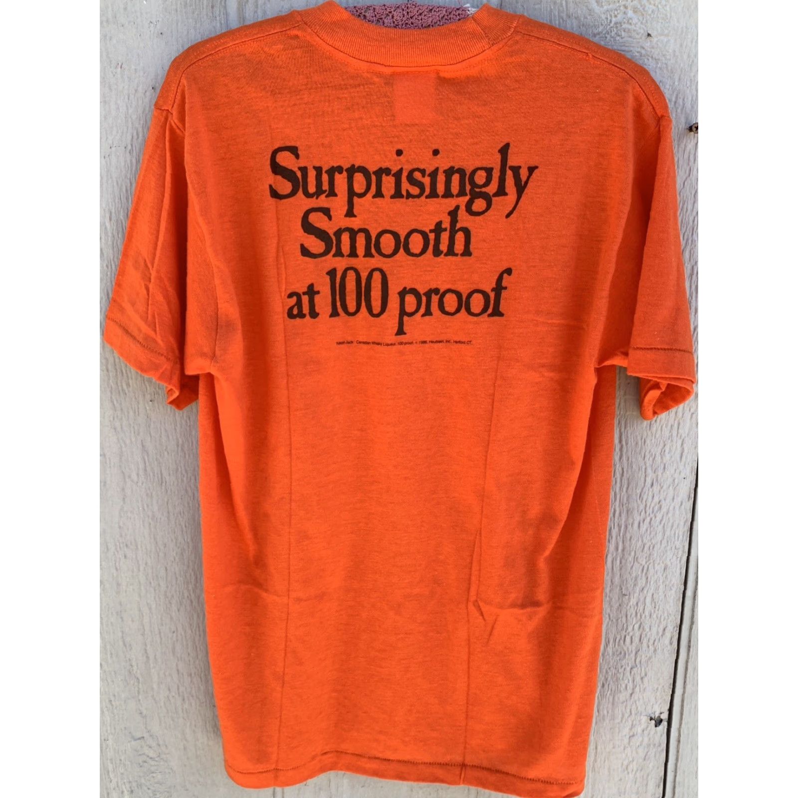 Vintage VINTAGE Yukon Jack Surprisingly Smooth At 100 Proof T Shirt c 1986 Single Stitch Size US M / EU 48-50 / 2 - 2 Thumbnail