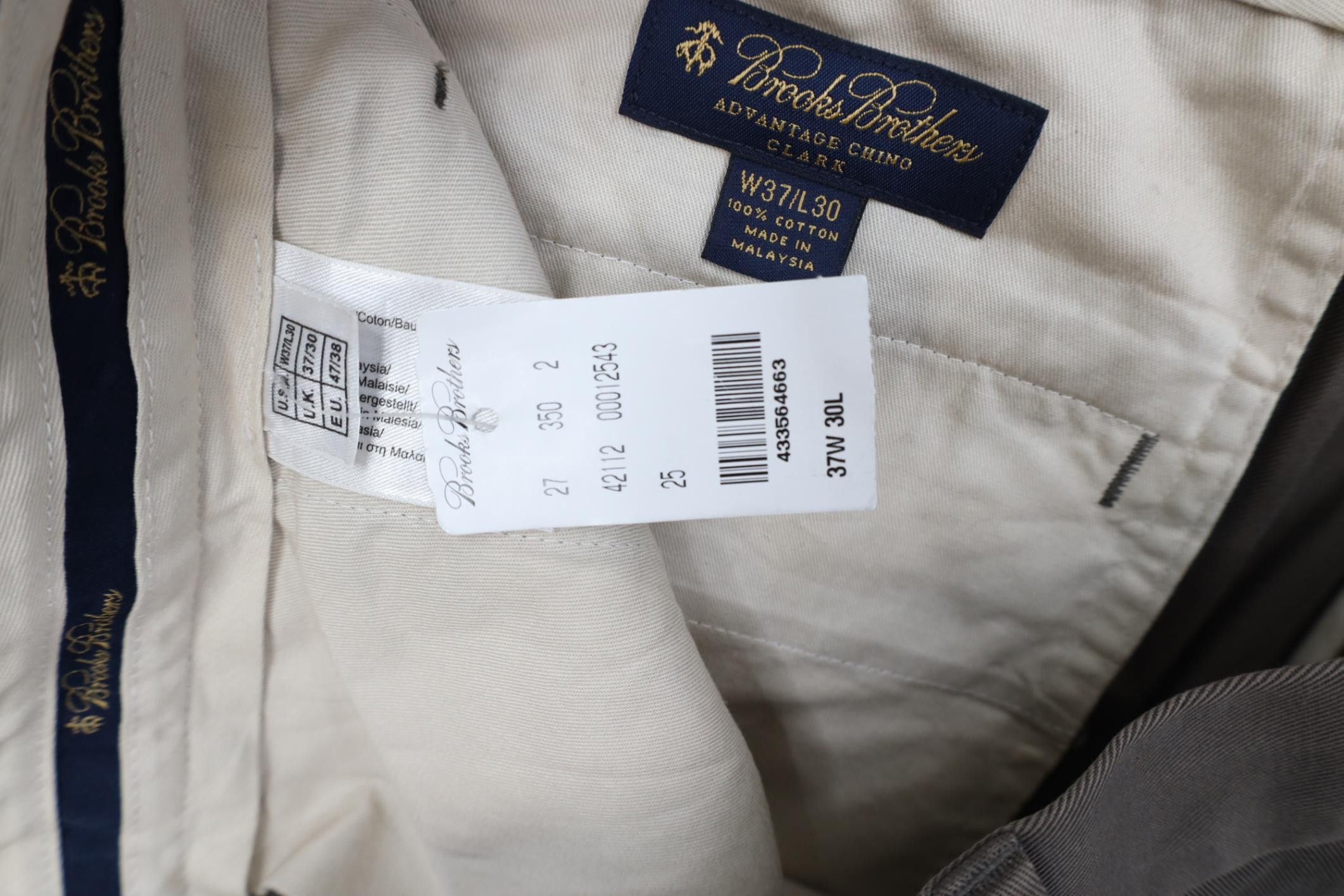 Brooks Brothers Deadstock Vintage Brooks Brothers Advantage Chino Pants Gray Size US 37 - 8 Thumbnail