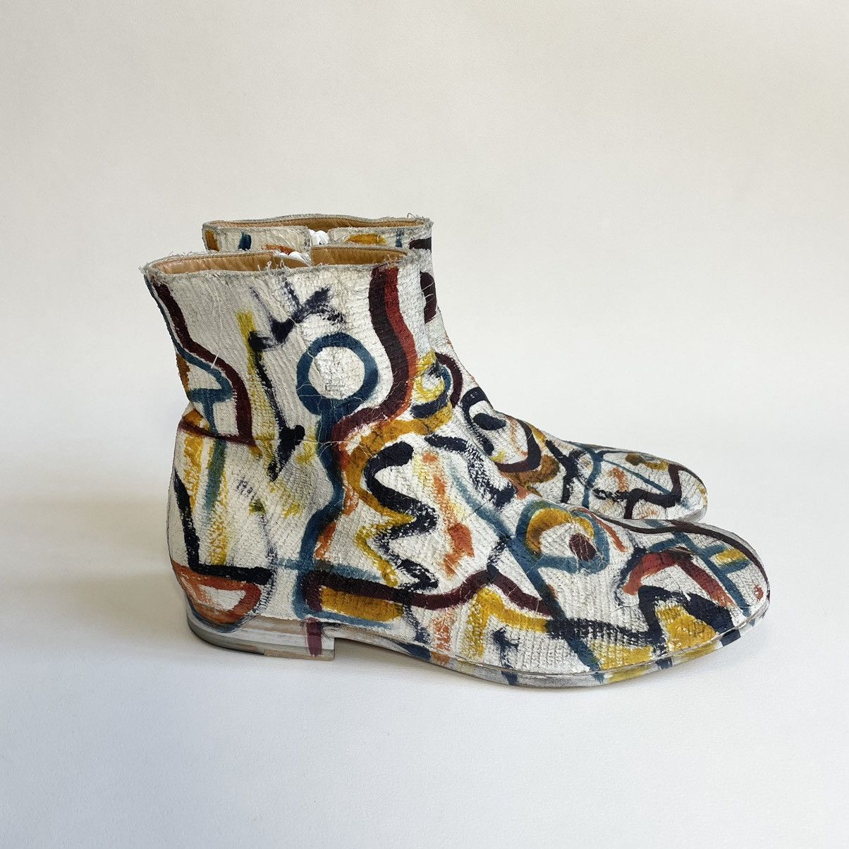 Maison Margiela Plaster Scribble Painted Boots Size US 10 / EU 43 - 2 Thumbnail