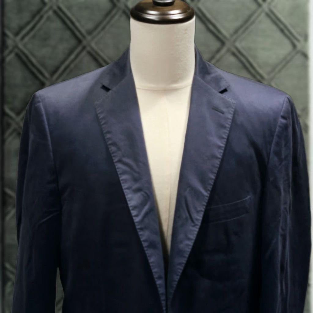 Vintage J Hilburn Sport Coat Blazer Wool Jacket Mens Vintage Blue Size 40-42 Lined Size 40R - 1 Thumbnail