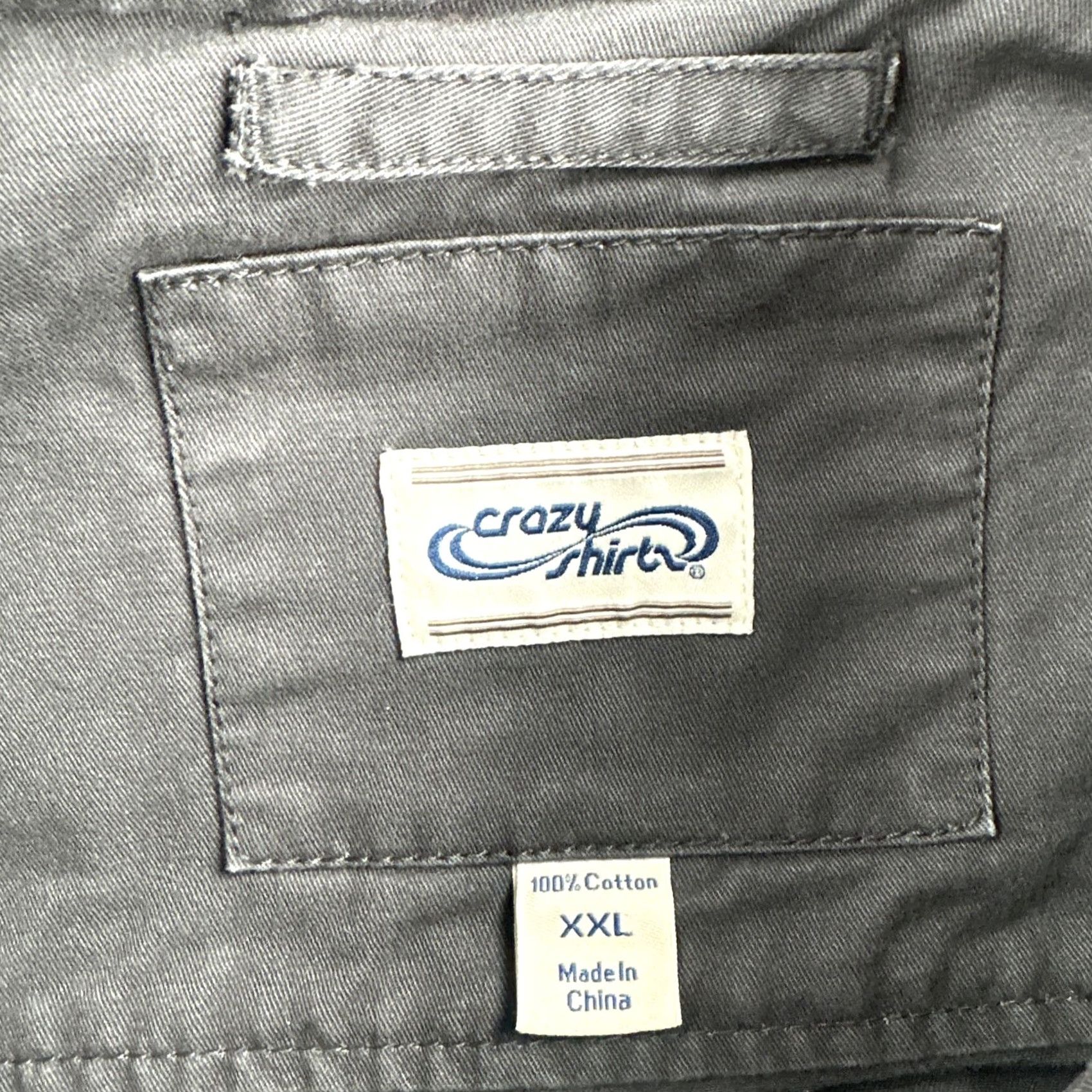Vintage VINTAGE Crazy Shirts Jacket Mens XXL Gray Full Zip Lightweight Cotton Solid Casual 2000s Size US XL / EU 56 / 4 - 7 Thumbnail
