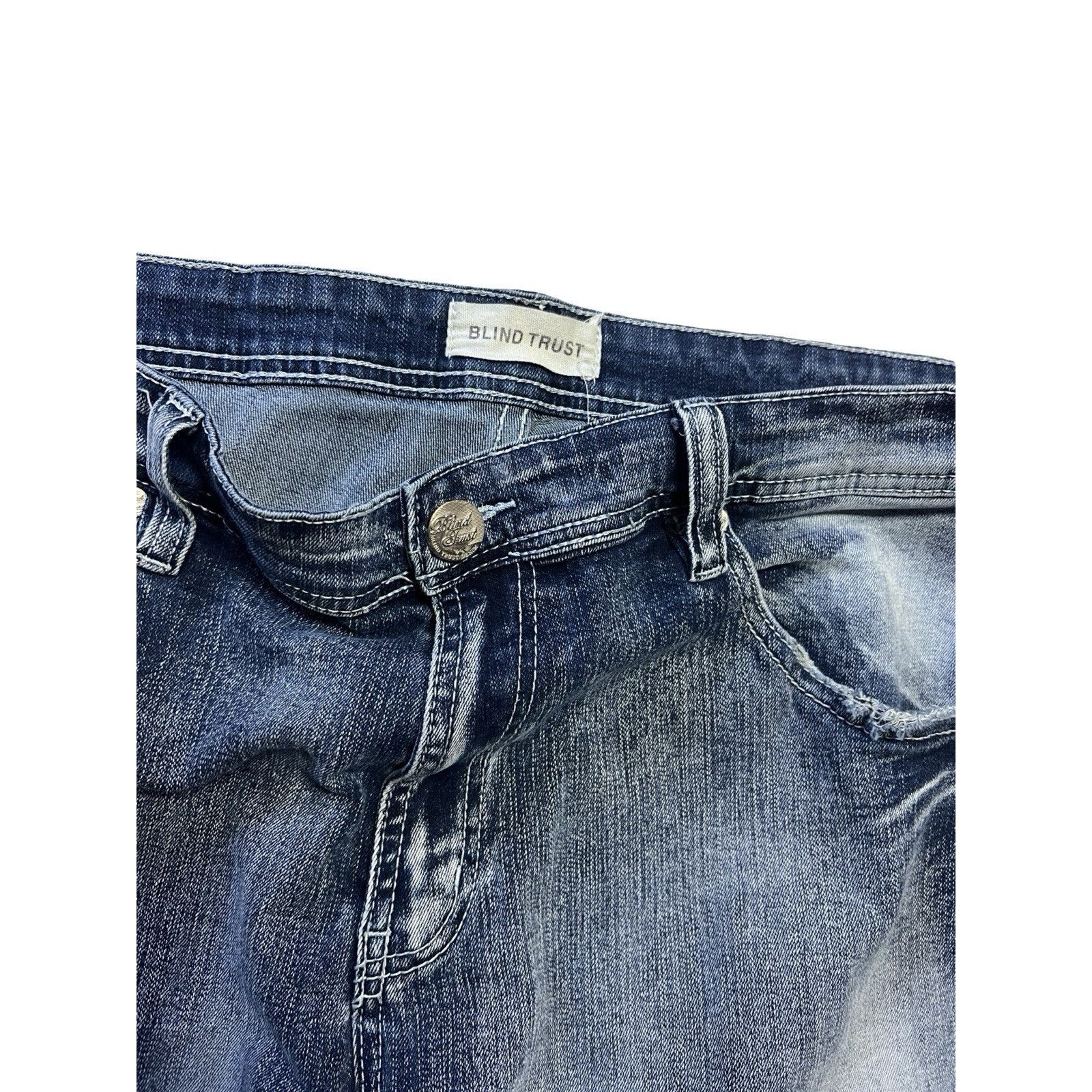 Other Blind Trust Men’s Straight Leg Jeans Dark Wash Denim 40x32 Size US 40 / EU 56 - 3 Thumbnail