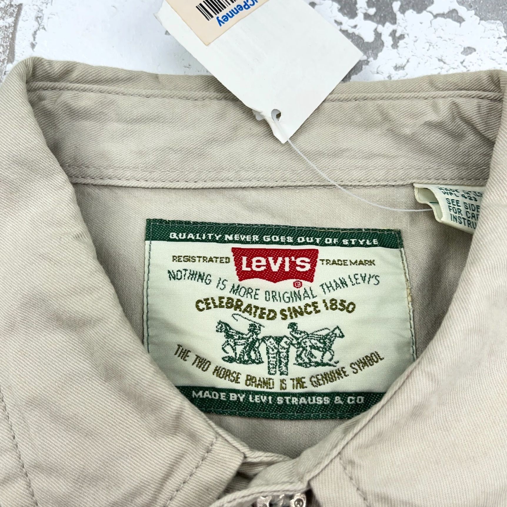 Levi's VINTAGE Levi's Shirt Men M Tan Beige Denim Button-Up Western Cowboy | Levi's Shirt Men M Tan Beige Denim Button-Up Western Cowboy Size US M / EU 48-50 / 2 - 4 Thumbnail