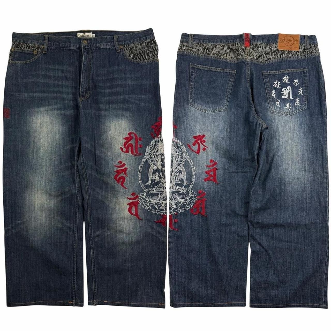 Karakuri Tamashii Karakuri Tamashii Embroidered Japanese Jeans - Waist 40 Size US 40 / EU 56 - 1 Thumbnail