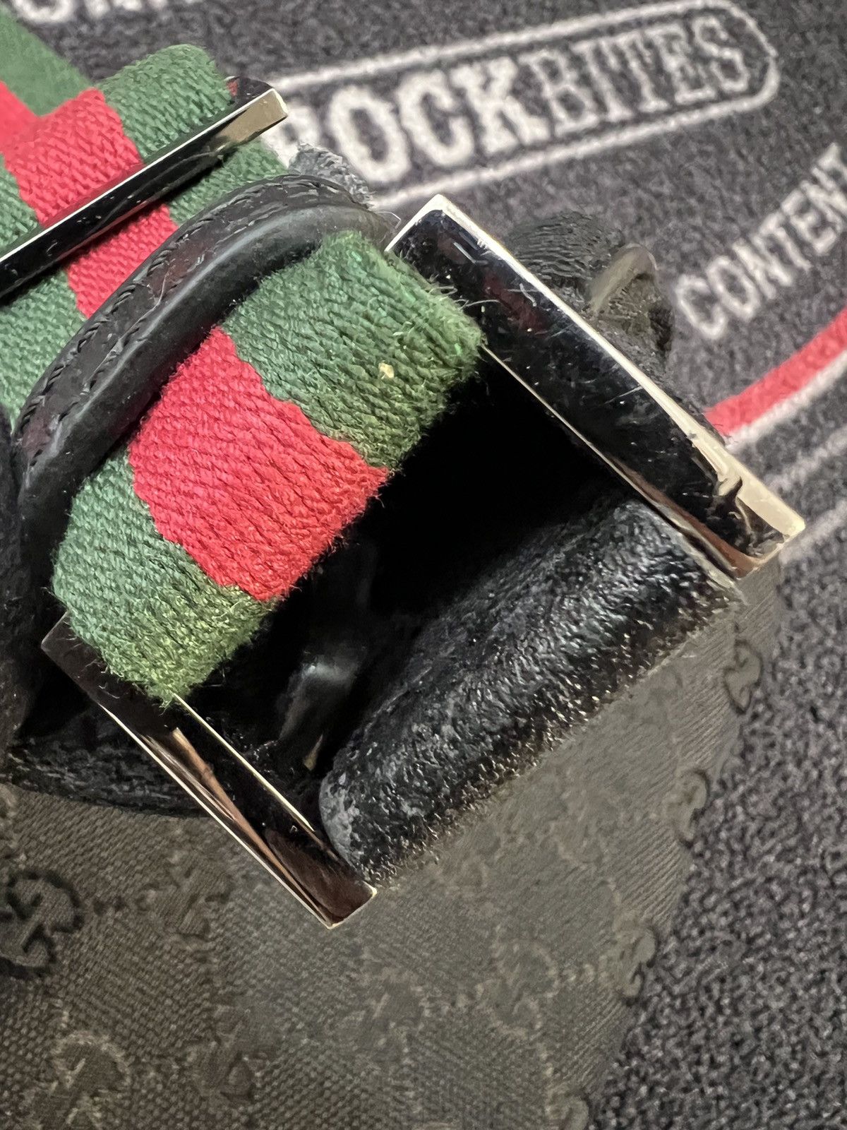 Gucci GG vintage Monogram Web Small Flat Messenger Bag Black Size ONE SIZE - 4 Thumbnail