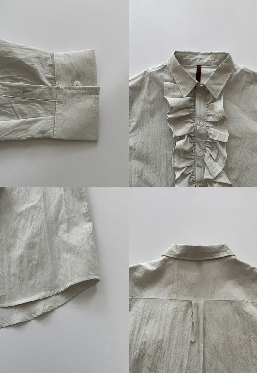 Other Men's Ruffled Button-Down Shirt Size US M / EU 48-50 / 2 - 6 Thumbnail