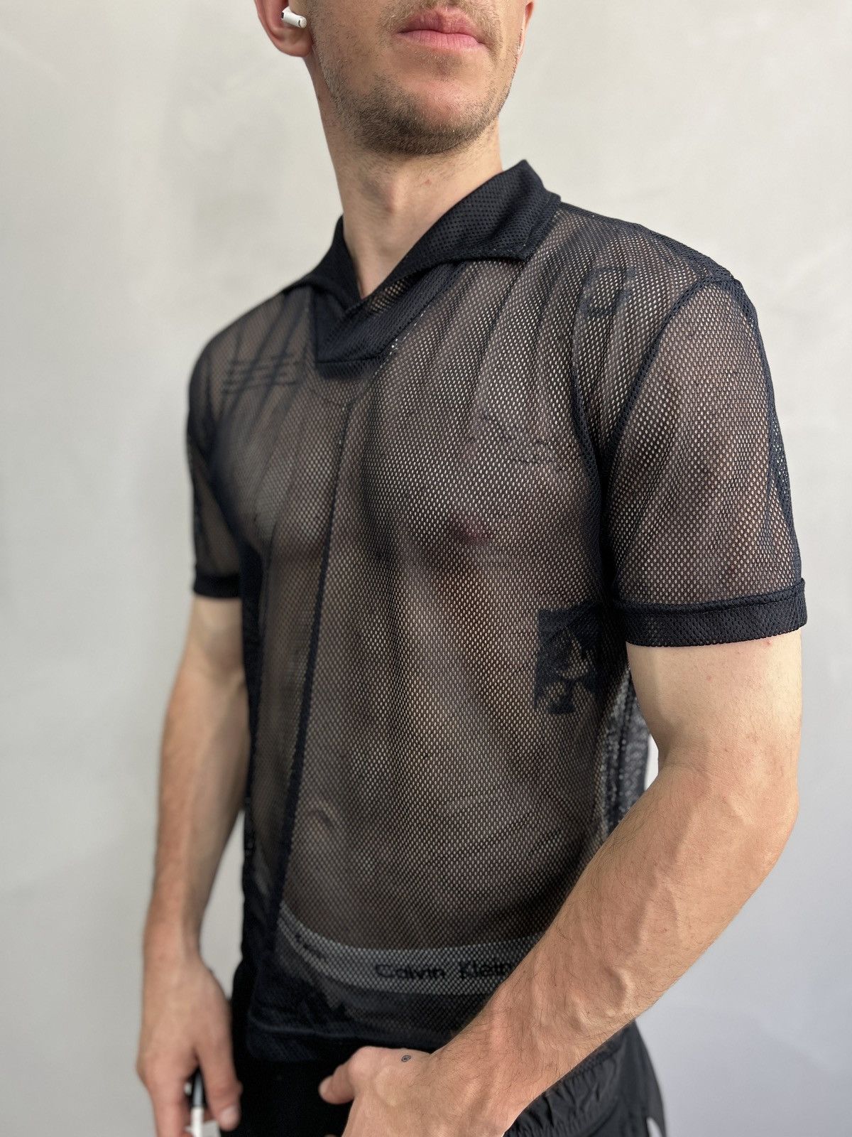 Hysteric Glamour Vintage mesh top polo t shirt avant garde style Size US M / EU 48-50 / 2 - 3 Thumbnail