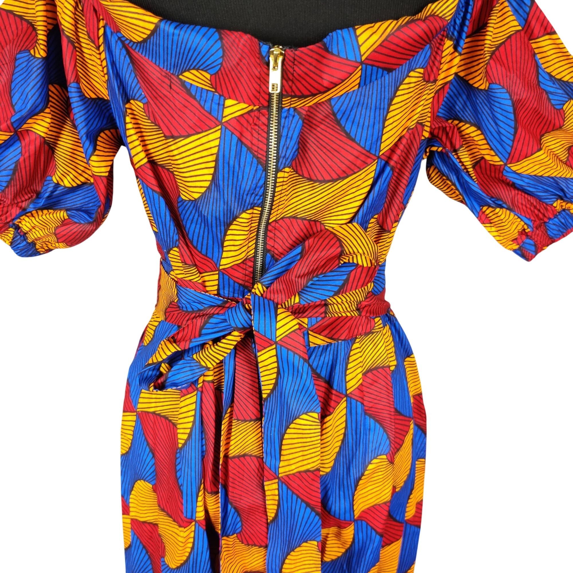 Other L'aviye Off Shoulder Ankara Jumpsuit L Multicolor African Co Size L / US 10 / IT 46 - 9 Thumbnail