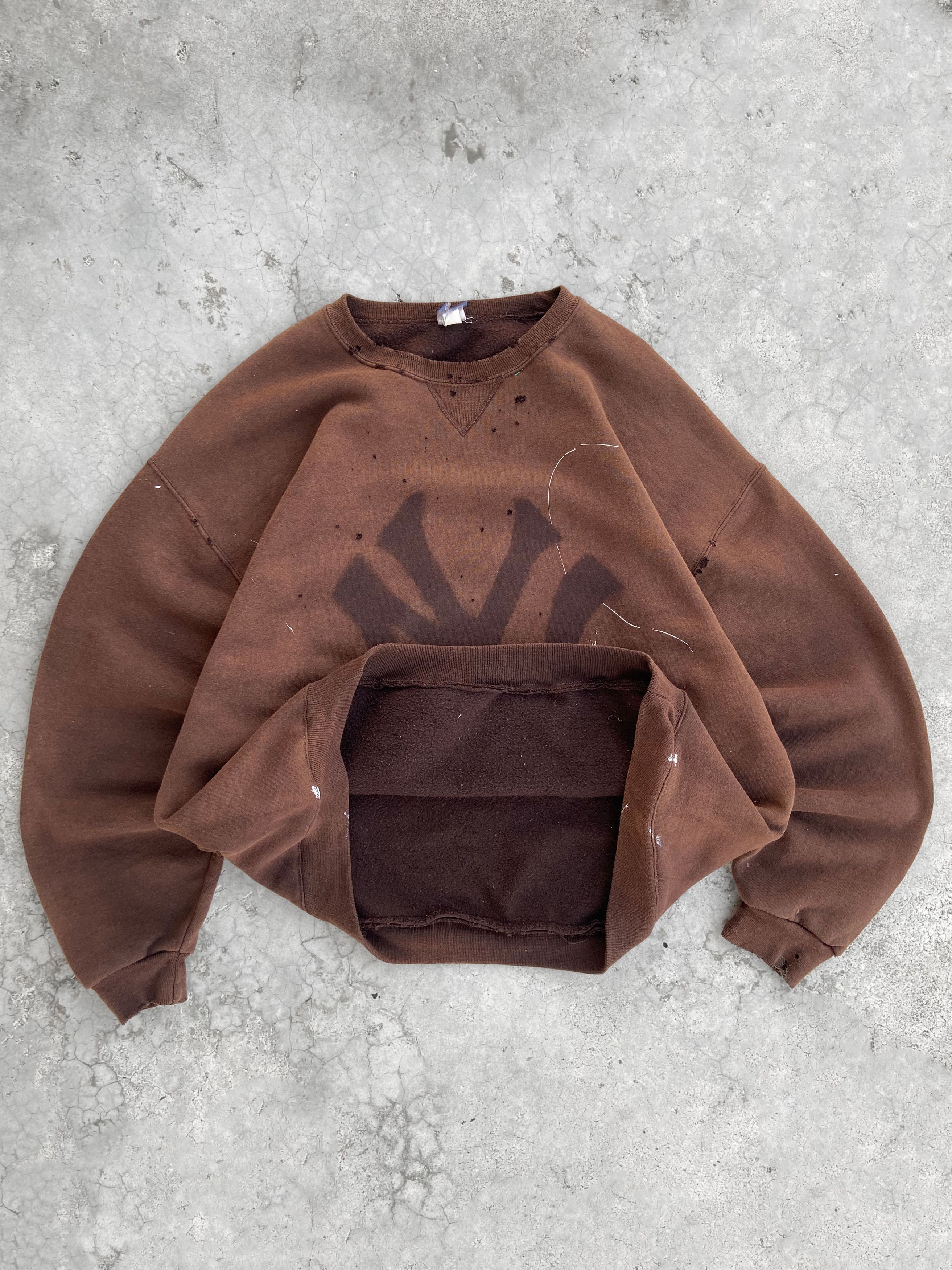 Vintage RUSSELL FADED DISTRESSED THRASHED CREWNECK Size US XL / EU 56 / 4 - 10 Thumbnail