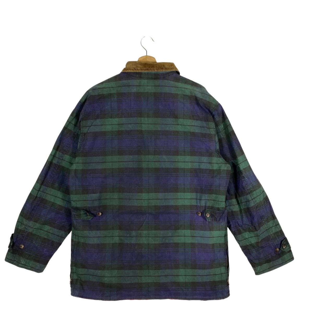 Polo Ralph Lauren × RRL Ralph Lauren × Vintage Vintage 90s Polo Ralph Lauren Oilskin Waxed Plaid Field Size US L / EU 52-54 / 3 - 10 Thumbnail