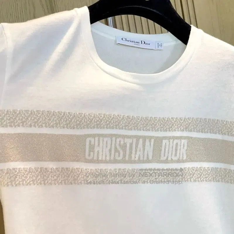 Dior Dior White Cotton Blend Summer T. Size XS / US 0-2 / IT 36-38 - 6 Thumbnail