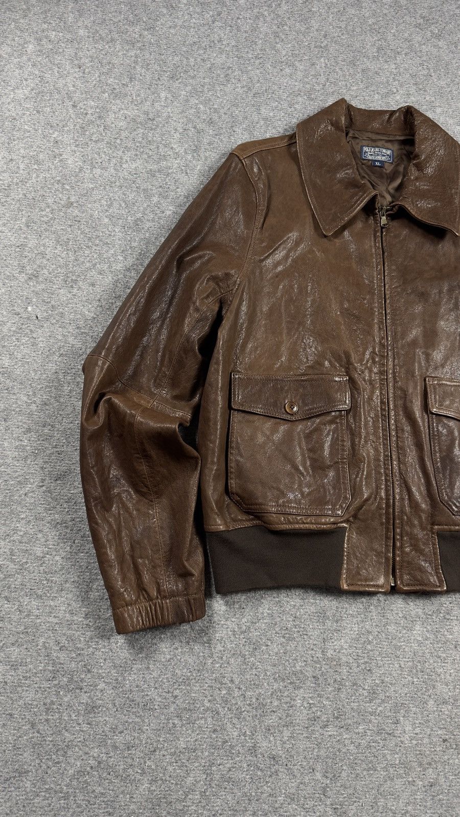 Ralph Lauren Vintage Polo Jeans Ralph Lauren A-2 Leather Bomber Jacket XL Size US XL / EU 56 / 4 - 3 Thumbnail
