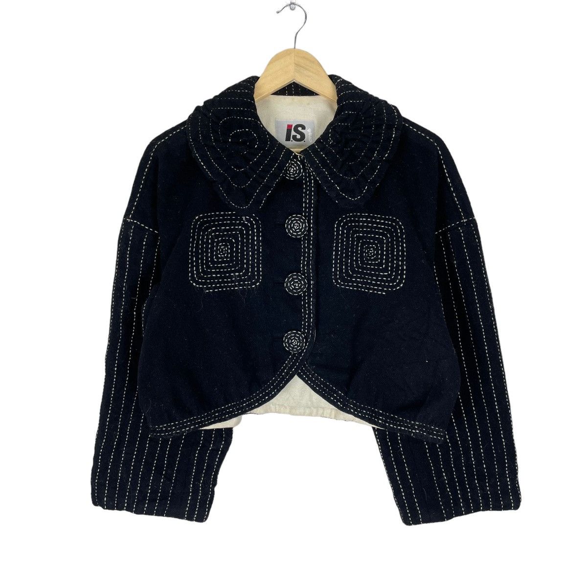Issey Miyake 🔥ISSEY MIYAKE SASHIKO BORO CROPPED JACKET Size M / US 6-8 / IT 42-44 - 2 Thumbnail