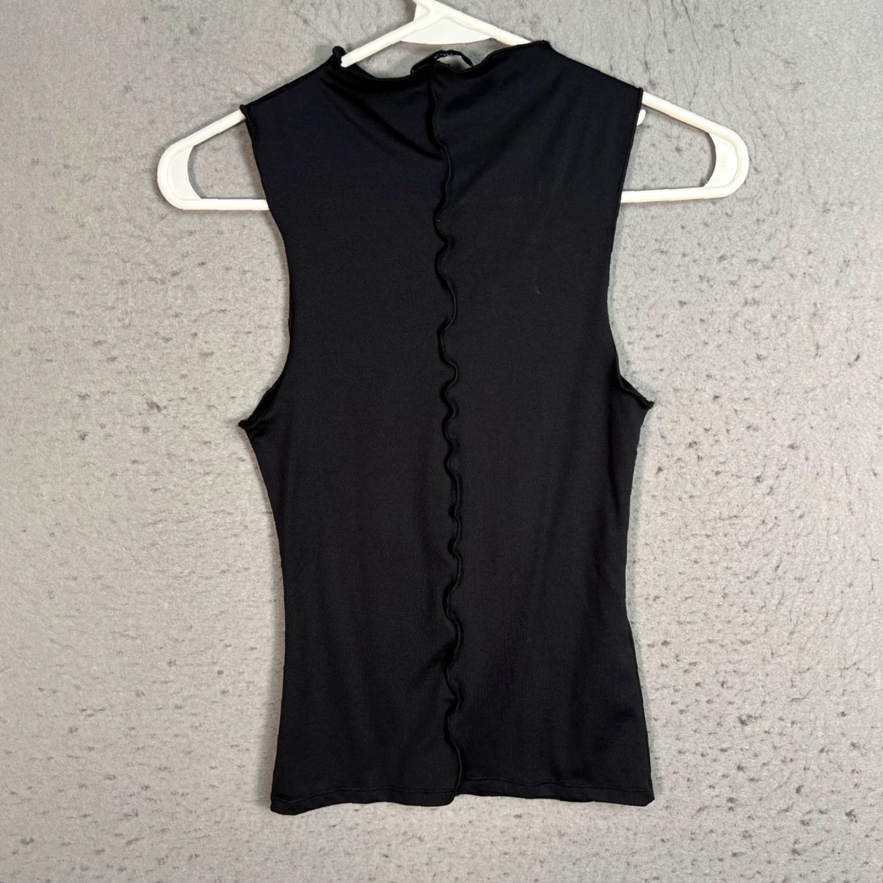 Mango Mango Womens Top Sleeveless Black Mock Neck Size Small Size S / US 4 / IT 40 - 2 Thumbnail