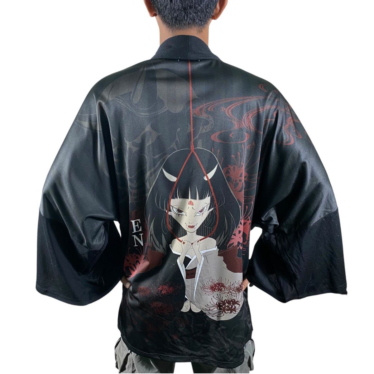 Japanese Brand Miyabi EN Cardigan Japanese Pattern Unique Kimono Haori Size US M / EU 48-50 / 2 - 6 Thumbnail