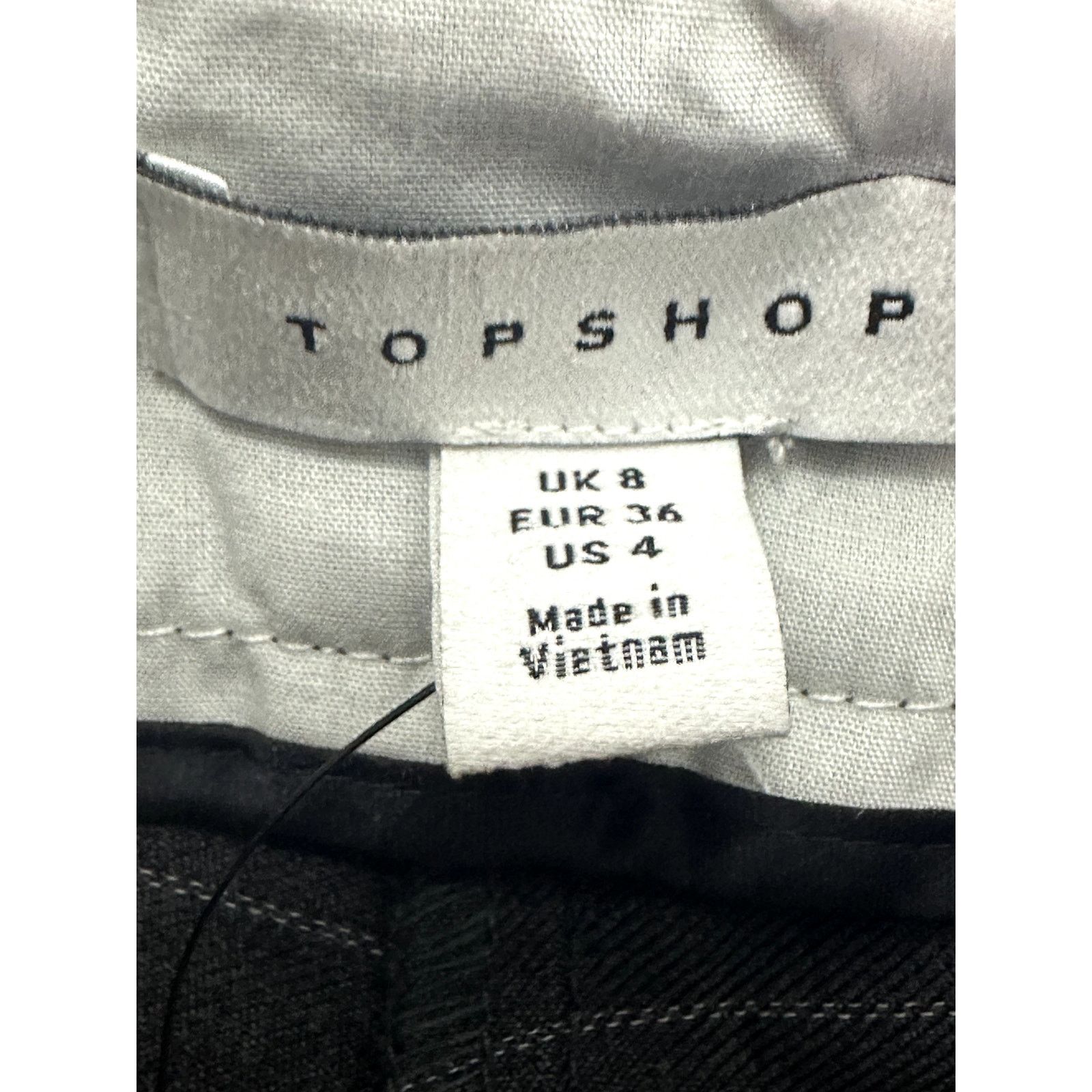 Topshop Topshop Trousers Pinstriped Button Fly Pleated Gray W 4 NWT Size 27" / US 4 / IT 40 - 8 Thumbnail
