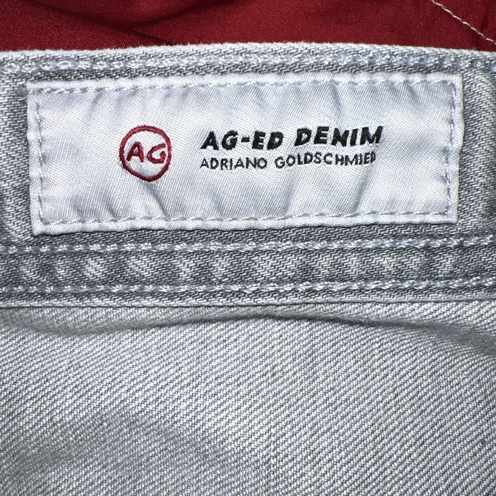 Vintage Adriano Goldschmied Jeans Men 38x30 Gray Straight AG Mens Jeans Size US 38 / EU 54 - 5 Thumbnail