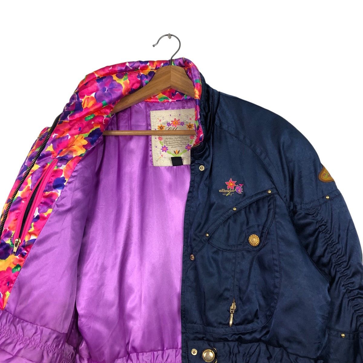 Japanese Brand × Vintage Vintage Bomber Jacket Ski Ellesse Multi Colour Cargo Pocket Size US M / EU 48-50 / 2 - 13 Thumbnail