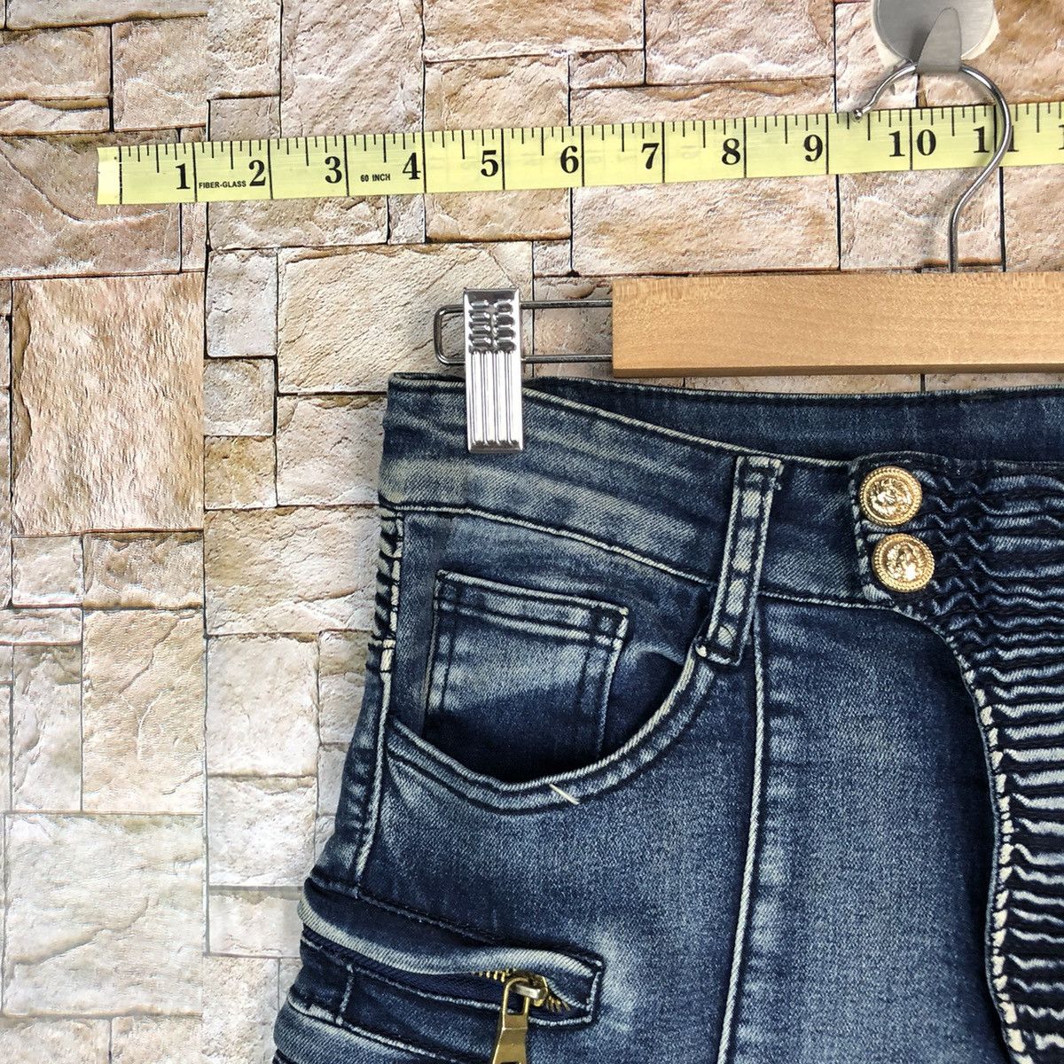 Japanese Brand Japan faded Blue Slim Fit bikers denim Jeans #A741 Size 26" / US 2 / IT 38 - 7 Thumbnail