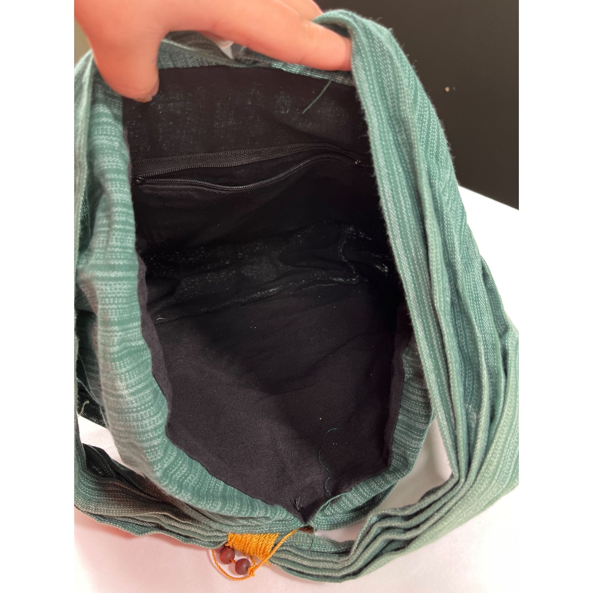 Vintage Bohemian SKU 7892 Green Crossbody Sling Bag With Elephant Pa Size ONE SIZE - 10 Thumbnail