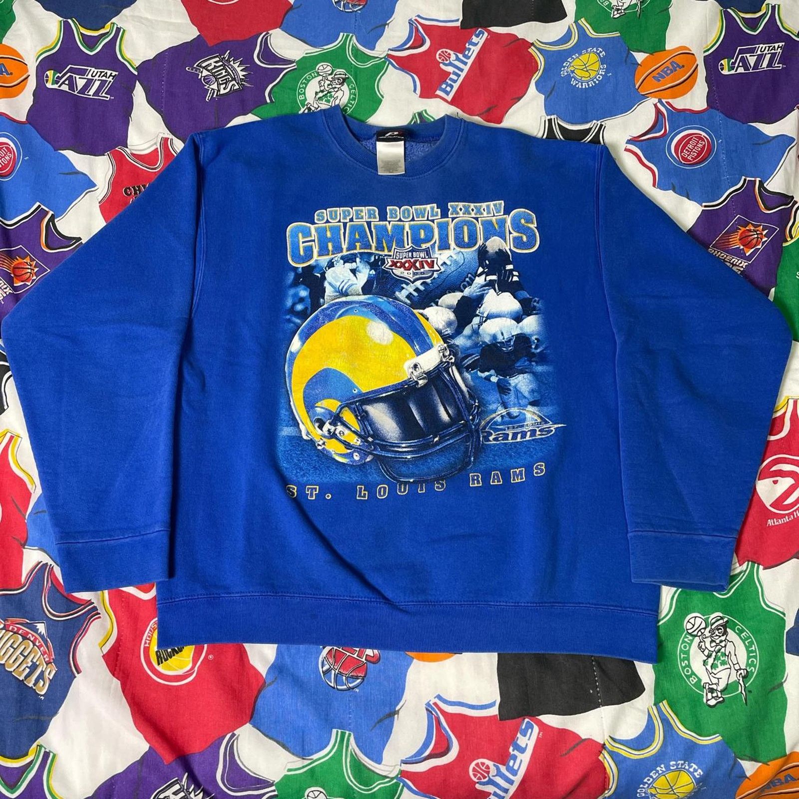 NFL × Pro Player × Vintage Vintage 2000 NFL St. Louis Rams Super Bowl Football Crewneck Size US L / EU 52-54 / 3 - 1 Thumbnail