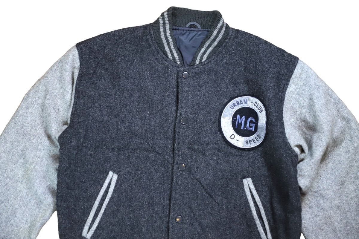image of Archival Clothing x Varsity Jacket Urban Club Varsity Jacket Vintage Jacket in Grey (Size Medium)