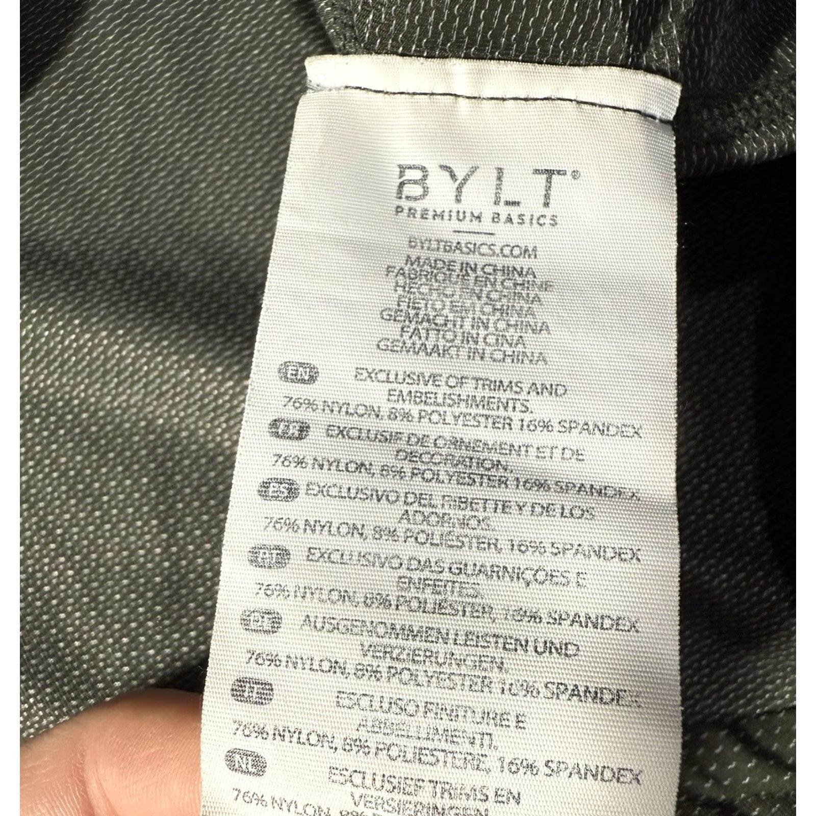 Olive BYLT Mens Large Olive Green Premium Basics Long Sleeve Performance Tee Shirt Size US L / EU 52-54 / 3 - 5 Thumbnail