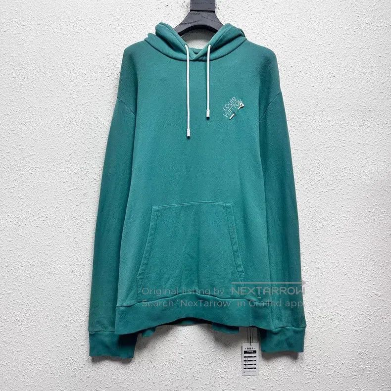 Louis Vuitton size 4l Lake Green Pin Embroidered Hoodie