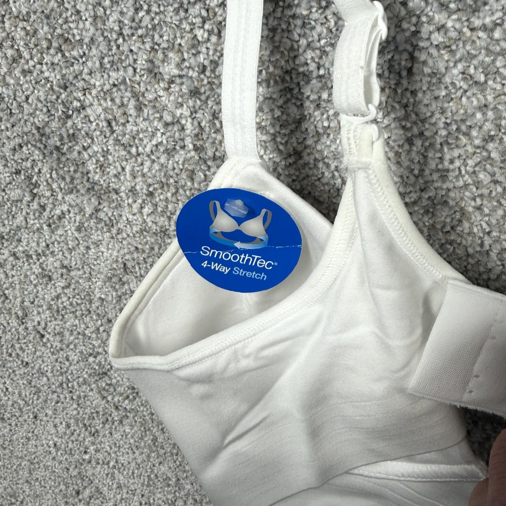 Hanes Hanes Womens S White Wireless SmoothTec Everyday Comfort T-Shirt Bra NWT Size ONE SIZE - 5 Thumbnail