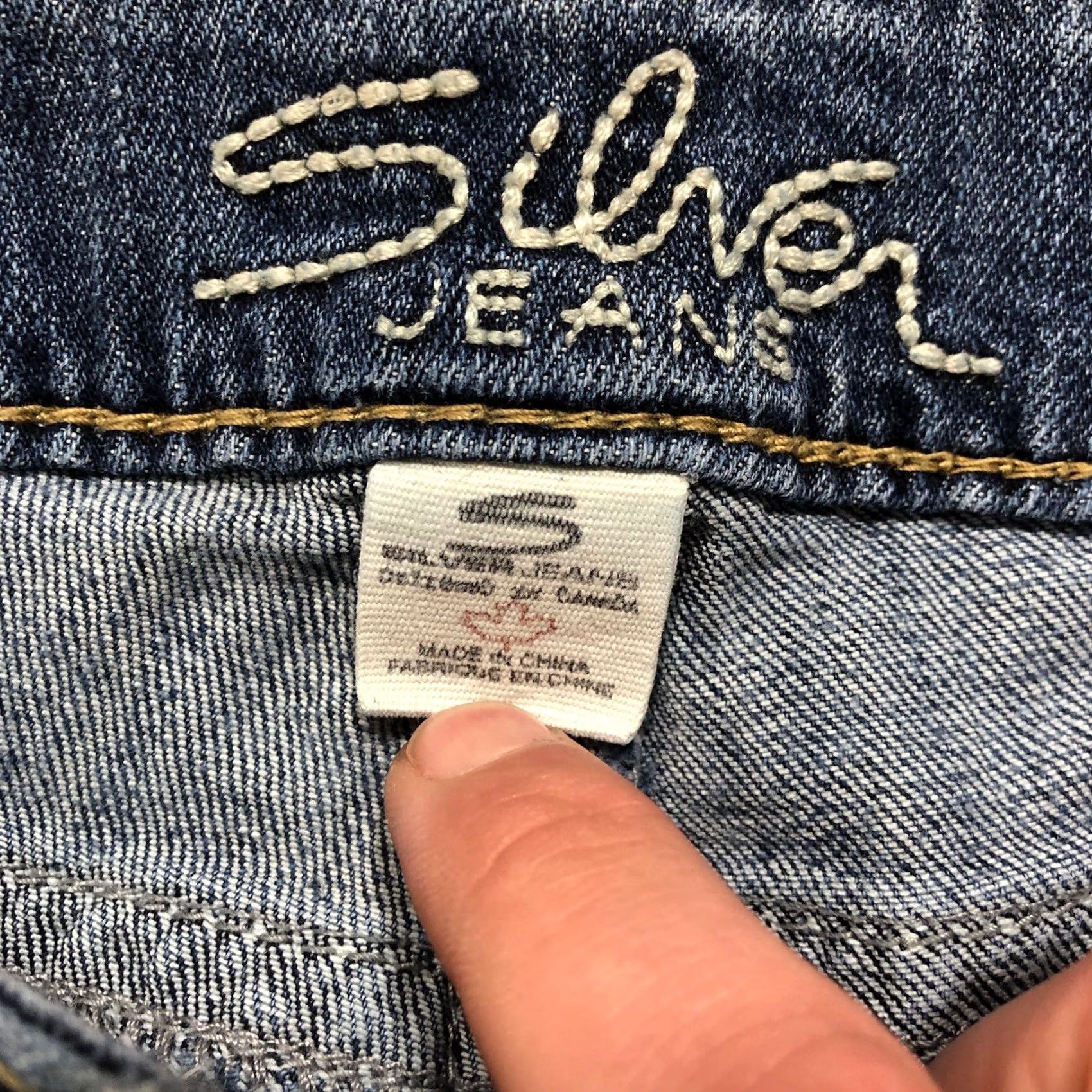 Silver Jeans Co. Silver Jeans Womens Bootcut Jeans Blue Tag 31 X 30 Inseam Distressed Denim Size 24" / US 00 / IT 34 - 6 Thumbnail