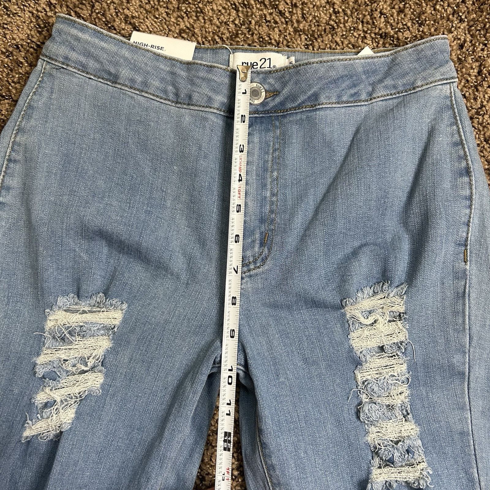 rue21 Rue21 Jeans sz 5 Junior Blue Flare Bell Bottom Stretch Y2K Size 25" / US 0 / IT 36 - 9 Thumbnail
