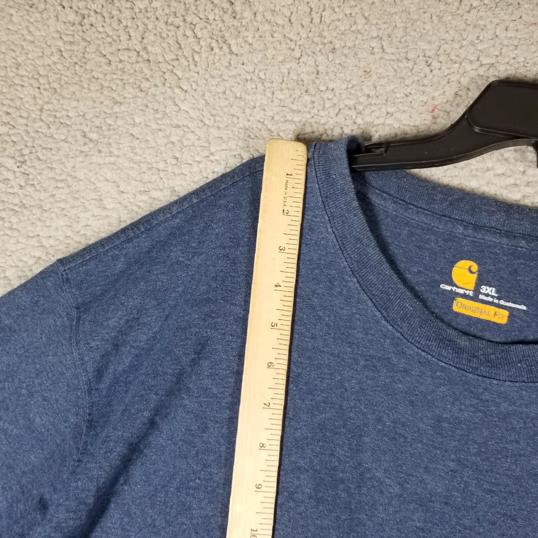 Carhartt Carhartt Mens 3XL Blue Heather K87 Workwear Pocket Original Fit Tee Shirt Size US XXL / EU 58 / 5 - 5 Thumbnail