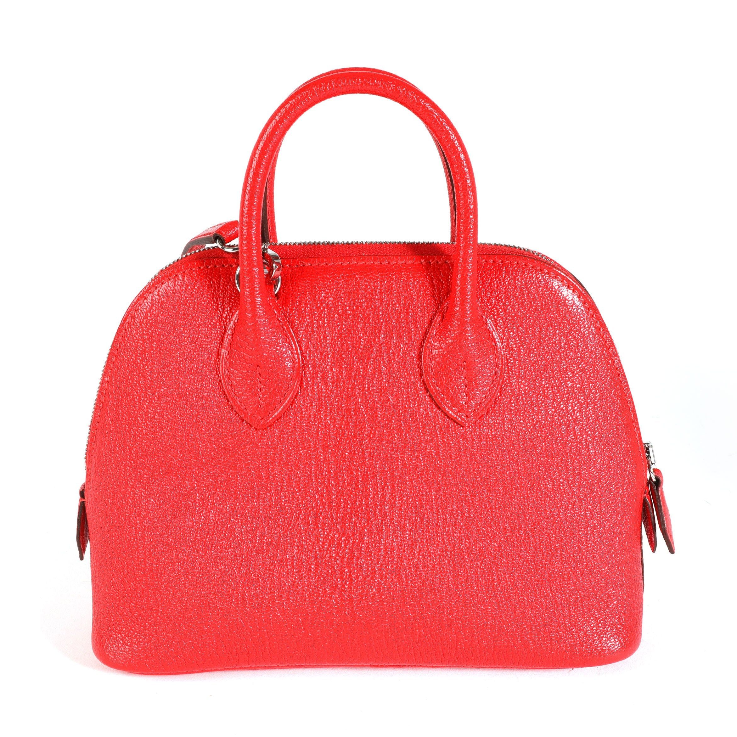 image of Hermes Rouge De Coeur Chévre Mini Bolide Phw in Red, Women's